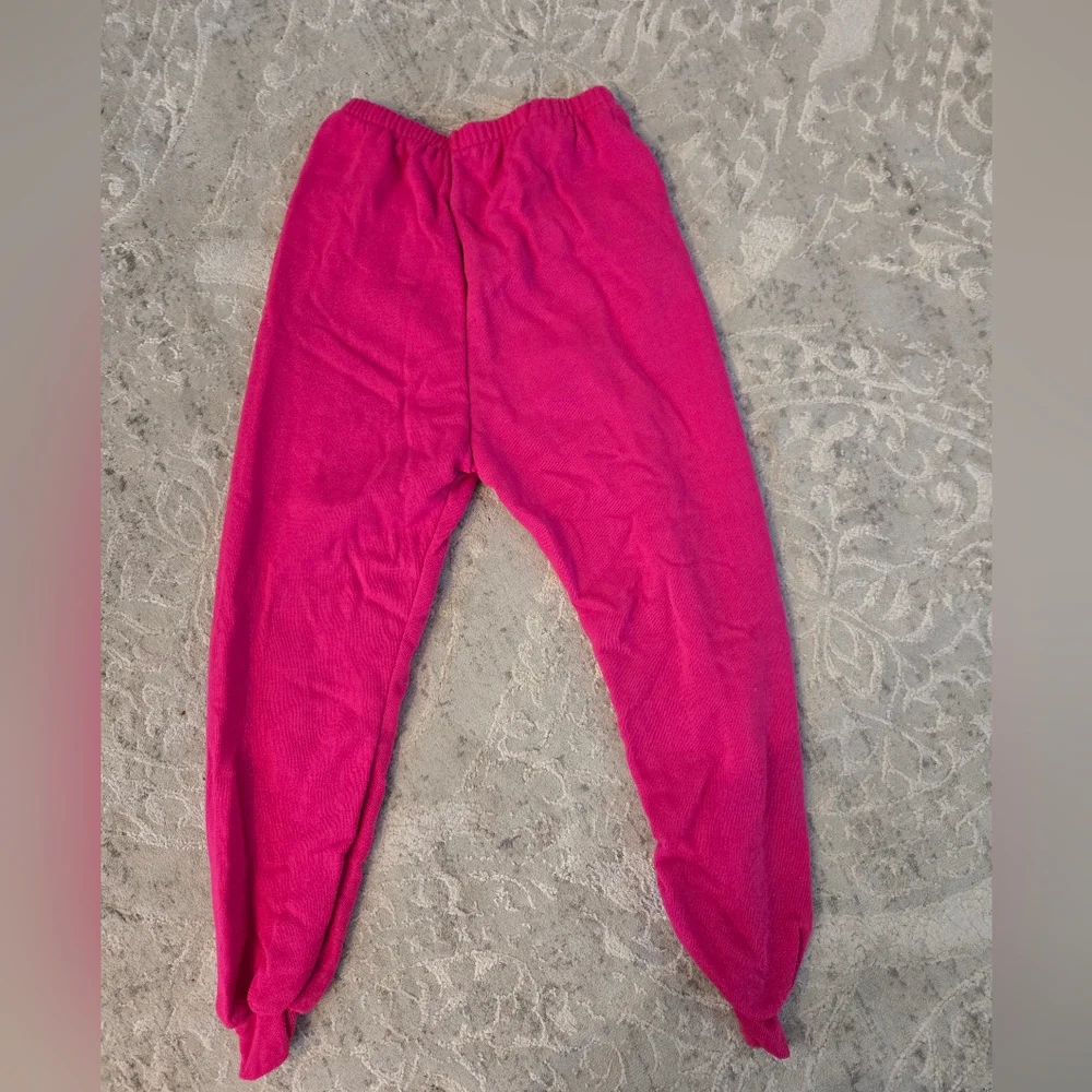 Vintage 1990s Fuschia Pink Teddy Bear Print Sweatsuit 2pc Set NWT
